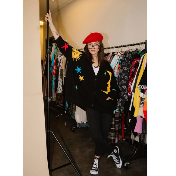 Dressed in Lala Child of the Universe Oversized Cardigan Size L/XL - Picture 6 of 15